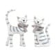 SET 2 FIGURAS GATO CON LAZO RESINA 18X11X5 CM.