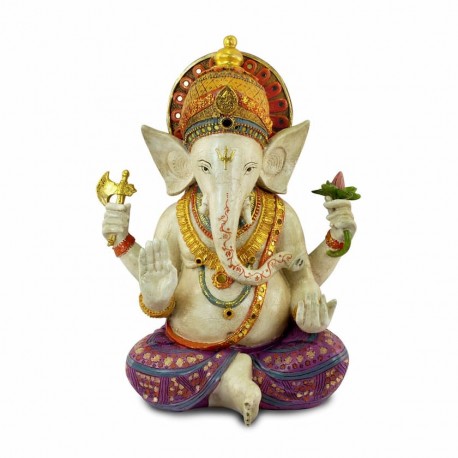 FIGURA RESINA GANESHA 29X21X38 CM.