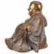 FIGURA BUDA SENTADO RESINA DORADO 20X16X16 CM.