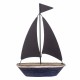 FIGURA BARCO VELERO AZUL METAL 11.50X3.30X17.50 CM.