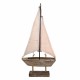 FIGURA BARCO VELERO BEACH MARRÓN MADERA 15X5.5X31 CM.