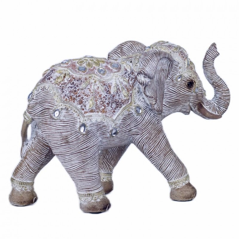 Figura elefante resina, figuras elefantes, decoración étnica Caprilo