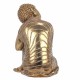 FIGURA BUDA ARRODILLADO RESINA DORADO ORIENTAL 22X9X33 CM.