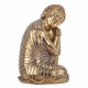 FIGURA BUDA ARRODILLADO RESINA DORADO ORIENTAL 22X9X33 CM.