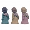 SET 3 FIGURAS BUDAS CON FLORES RESINA 7.2X7.20X13.50 CM.