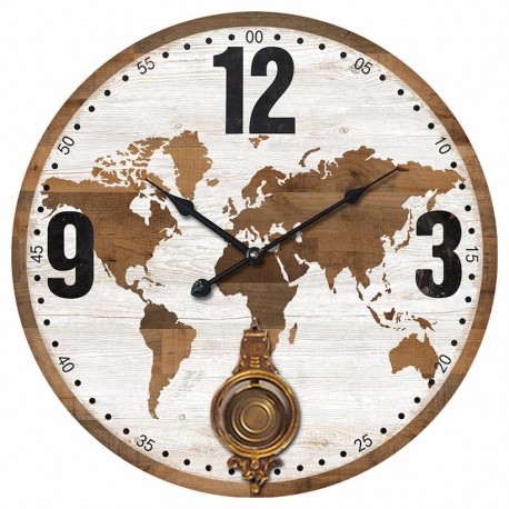 Reloj pared European Map 96cm - KARE