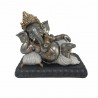 FIGURA GANESHA TUMBADA SOBRE ALMOHADA RESINA ORIENTAL 17.5X9.5X14.5 CM.