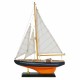 FIGURA BARCO VELERO CON BASE MADERA 30X6.5X43 CM.