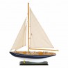 FIGURA BARCO VELERO CON BASE MADERA 41X9X62 CM.