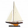 FIGURA BARCO VELERO CON BASE MADERA 60X12X85 CM.