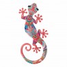 APLIQUE ADORNO PARED LAGARTO MULTICOLOR METAL 12X0.50X24 CM.