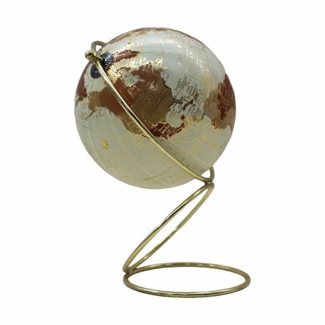 GLOBO TERRÁQUEO MUNDO PVC Y METAL 20.50X17.50X27 CM.