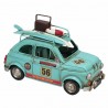 FIGURA COCHE CON TABLA SURF RETRO METAL 27X14X16 CM.