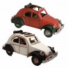 SET 2 FIGURAS COCHE RETRO METAL 27.5X10X15 CM.