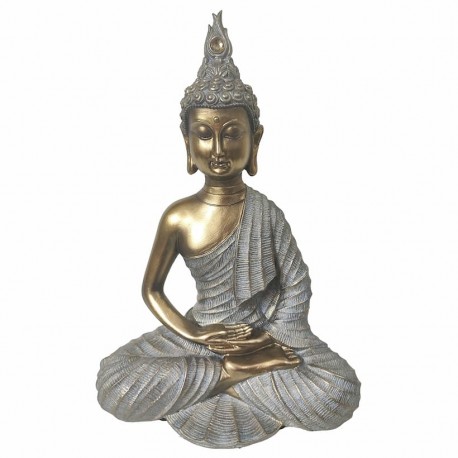 FIGURA BUDA MEDITANDO RESINA 18.50X10X27 CM.