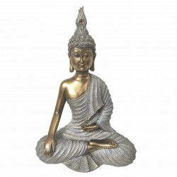 FIGURA BUDA MEDITANDO RESINA 22X11.50X33 CM.