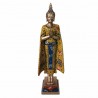 FIGURA BUDA PLANTADO SOBRE BASE RESINA ORIENTAL 17X13X59 CM.