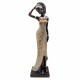 FIGURA AFRICANA PLANTADA RESINA 12X8.50X41.80 CM.