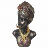 FIGURA BUSTO AFRICANA RESINA 15X11X27 CM.