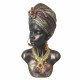 FIGURA BUSTO AFRICANA RESINA 15X11X27 CM.