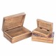 SET 3 CAJAS CENEFAS MADERA 25X18X8.50 CM.