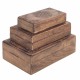 SET 3 CAJAS CENEFAS MADERA 25.50X18X8 CM.