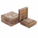 SET 3 CAJAS ÁRBOL DE LA VIDA MADERA DE MANGO 17.50X17.50X8 CM.