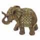 FIGURA ELEFANTE CON ESPEJITOS RESINA ÉTNICO 20X7X15.50 CM.