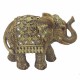 FIGURA ELEFANTE CON ESPEJITOS RESINA ÉTNICO 22.50X7.50X18 CM.