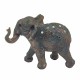 FIGURA ELEFANTE CON ESPEJITOS RESINA ÉTNICO 20X9X19 CM.