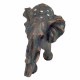 FIGURA ELEFANTE CON ESPEJITOS RESINA ÉTNICO 20X9X19 CM.