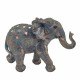 FIGURA ELEFANTE CON ESPEJITOS RESINA ÉTNICO 20X9X19 CM.