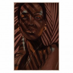 CUADRO MUJER AFRICANA PINTURA 83X4.50X123 CM.