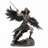 FIGURA FANTASMA CELTA MORRIGAN RESINA BRONCE 22X11X22 CM.