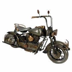 FIGURA MOTO HARLEY METAL RETRO 37X13X20 CM.