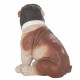 FIGURA PERRO BULLDOG FRANCÉS AVIADOR RESINA 26X32X41 CM.