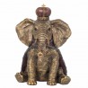 FIGURA ELEFANTE CON CORONA RESINA 27X30X37.50 CM.