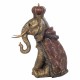 FIGURA ELEFANTE CON CORONA RESINA 27X30X37.50 CM.