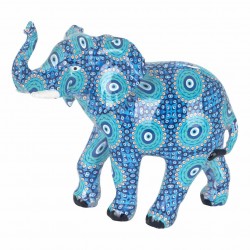 FIGURA ELEFANTE AZUL RESINA 12X6.50X11 CM.