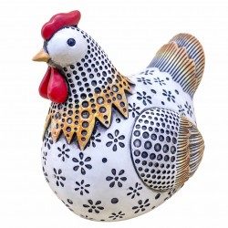 FIGURA GALLINA RESINA 14X11X13 CM.