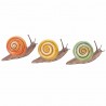 SET 3 FIGURAS CARACOL RESINA 15X7X8 CM.