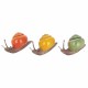 SET 3 FIGURAS CARACOL RESINA 15X7X8 CM.