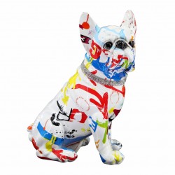 FIGURA PERRO BULLDOG FRANCÉS RESINA 24.50X14.50X27.50 CM.