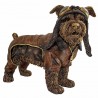 FIGURA PERRO YORKSHIRE AVIADOR RESINA 32X15X25 CM.