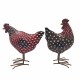 SET 2 FIGURAS GALLINAS RESINA 14X10X22.50 CM.