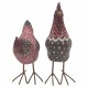 SET 2 FIGURAS GALLINAS RESINA 11X7X17.50 CM.