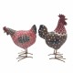 SET 2 FIGURAS GALLINAS RESINA 11X7X17.50 CM.