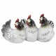 FIGURA 3 GALLINAS RESINA 33.50X16X16.50 CM.