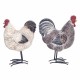 SET 2 FIGURAS GALLINAS RESINA 14X8X18.50 CM.