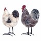 SET 2 FIGURAS GALLINAS RESINA 14X8X18.50 CM.